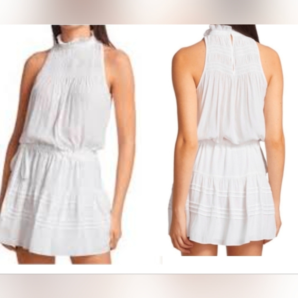 NWT Ramy Brook Flynn Ivory Mini Dress Sz S L